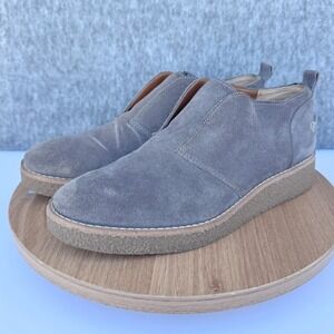 Franco‎ Sarto Cliff Gray Suede Leather Slip On Shoes Round Toe Women's Size 7.5M